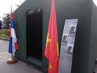 На ярмарке в Лысых Горах поставили армейскую палатку для будущих контрактников