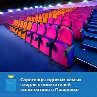  Саратовская область по итогам 2020 года стала четвертой в рейтинге посещаемости кинозалов Приволжского федерального округа, переоборудованных в рамках национального проекта Президента РФ «Культура».
