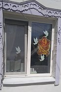 В Лысогорском районе продолжается акция «Окна Победы»